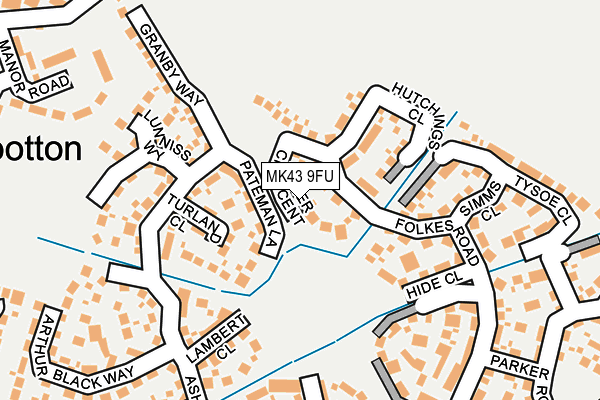 MK43 9FU map - OS OpenMap – Local (Ordnance Survey) MK43 9FU map - OS OpenMap – Local (Ordnance Survey)
