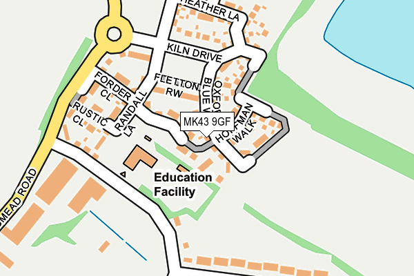 MK43 9GF map - OS OpenMap – Local (Ordnance Survey) MK43 9GF map - OS OpenMap – Local (Ordnance Survey)