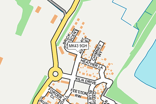 MK43 9GH map - OS OpenMap – Local (Ordnance Survey) MK43 9GH map - OS OpenMap – Local (Ordnance Survey)