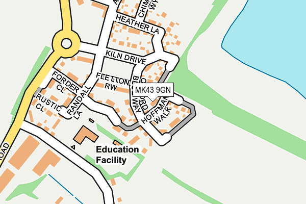 MK43 9GN map - OS OpenMap – Local (Ordnance Survey) MK43 9GN map - OS OpenMap – Local (Ordnance Survey)