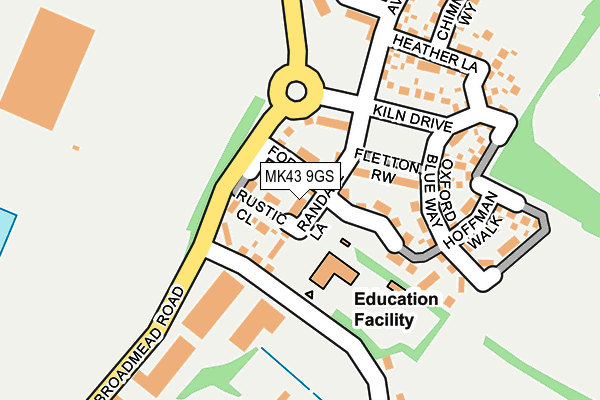 MK43 9GS map - OS OpenMap – Local (Ordnance Survey) MK43 9GS map - OS OpenMap – Local (Ordnance Survey)