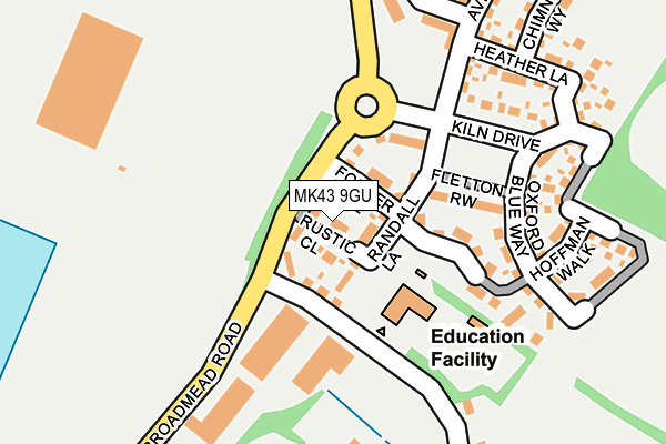 MK43 9GU map - OS OpenMap – Local (Ordnance Survey) MK43 9GU map - OS OpenMap – Local (Ordnance Survey)