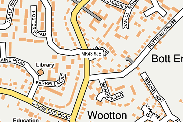 MK43 9JE map - OS OpenMap – Local (Ordnance Survey) MK43 9JE map - OS OpenMap – Local (Ordnance Survey)