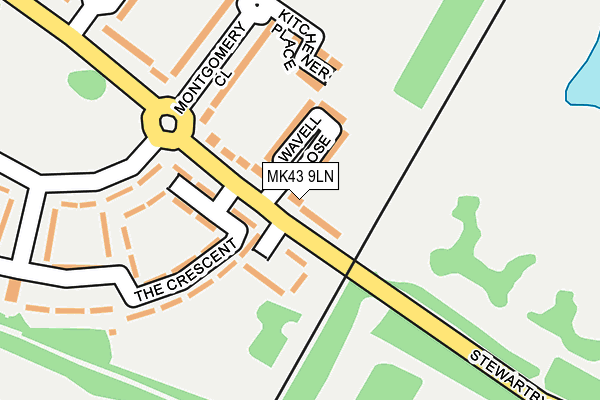 MK43 9LN map - OS OpenMap – Local (Ordnance Survey) MK43 9LN map - OS OpenMap – Local (Ordnance Survey)