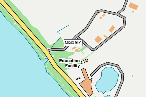 MK43 9LY map - OS OpenMap – Local (Ordnance Survey) MK43 9LY map - OS OpenMap – Local (Ordnance Survey)