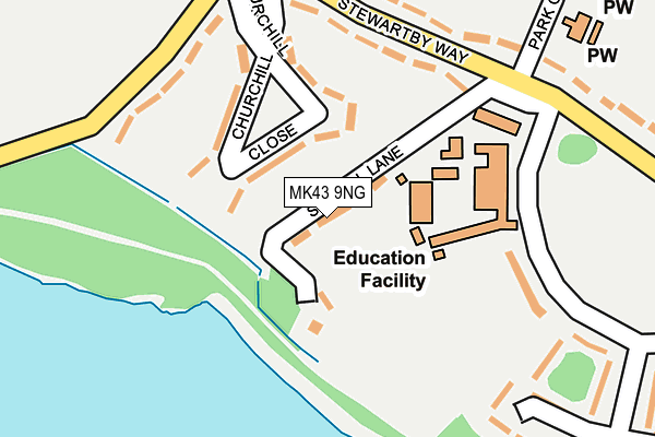 MK43 9NG map - OS OpenMap – Local (Ordnance Survey) MK43 9NG map - OS OpenMap – Local (Ordnance Survey)