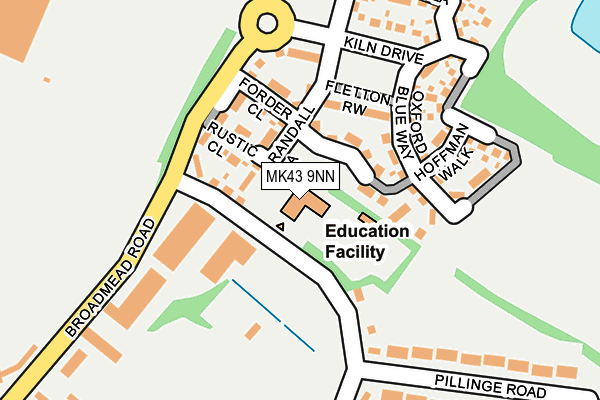 MK43 9NN map - OS OpenMap – Local (Ordnance Survey) MK43 9NN map - OS OpenMap – Local (Ordnance Survey)