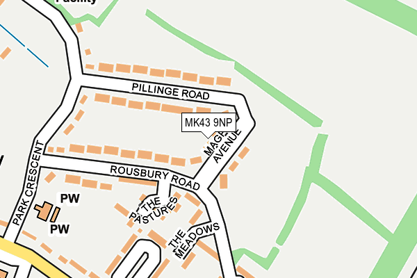 MK43 9NP map - OS OpenMap – Local (Ordnance Survey) MK43 9NP map - OS OpenMap – Local (Ordnance Survey)