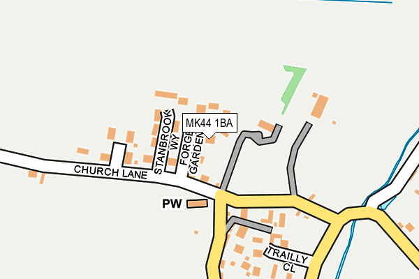 MK44 1BA map - OS OpenMap – Local (Ordnance Survey)