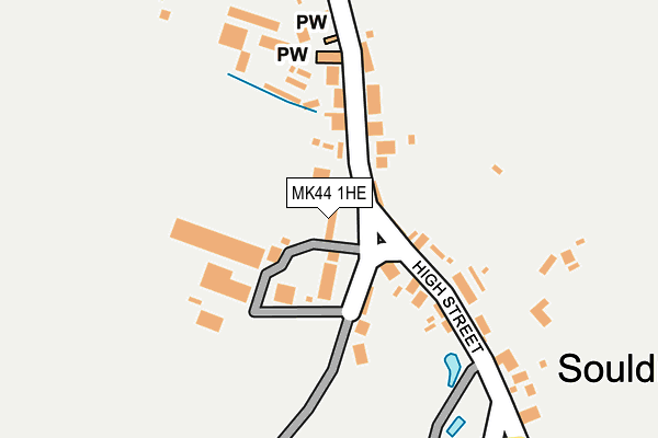 MK44 1HE map - OS OpenMap – Local (Ordnance Survey)
