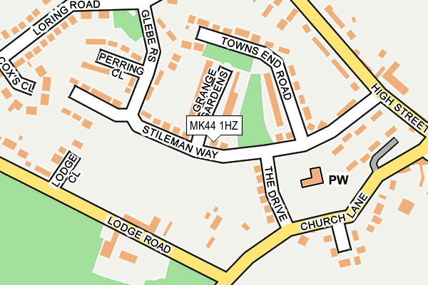 MK44 1HZ map - OS OpenMap – Local (Ordnance Survey)
