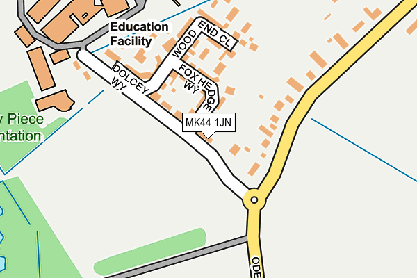 MK44 1JN map - OS OpenMap – Local (Ordnance Survey) MK44 1JN map - OS OpenMap – Local (Ordnance Survey)