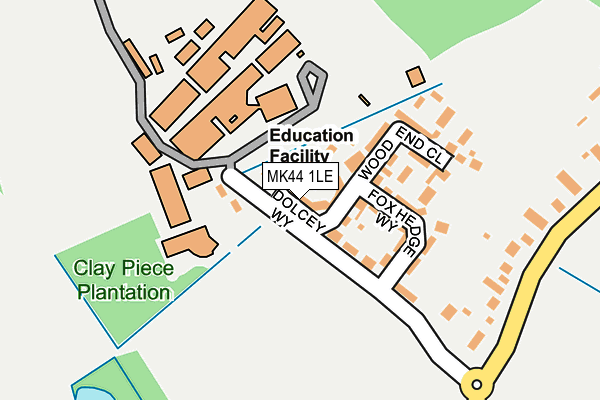 MK44 1LE map - OS OpenMap – Local (Ordnance Survey)