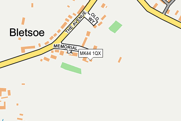 MK44 1QX map - OS OpenMap – Local (Ordnance Survey) MK44 1QX map - OS OpenMap – Local (Ordnance Survey)