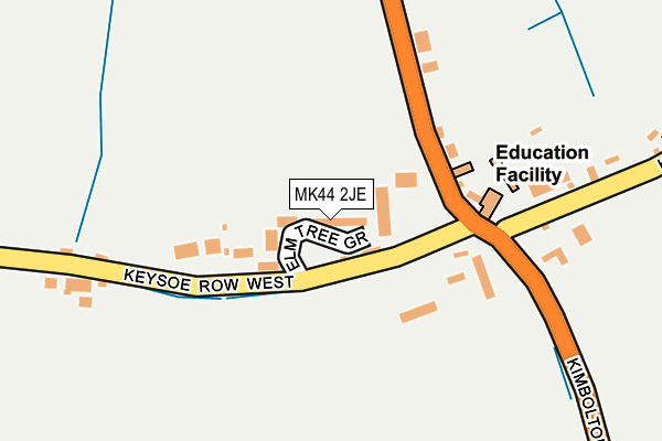 MK44 2JE map - OS OpenMap – Local (Ordnance Survey) MK44 2JE map - OS OpenMap – Local (Ordnance Survey)