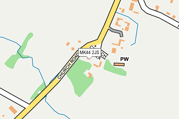 MK44 2JS map - OS OpenMap – Local (Ordnance Survey)