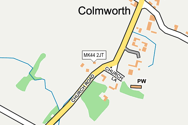MK44 2JT map - OS OpenMap – Local (Ordnance Survey)