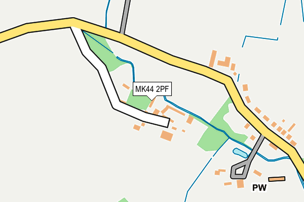 MK44 2PF map - OS OpenMap – Local (Ordnance Survey)