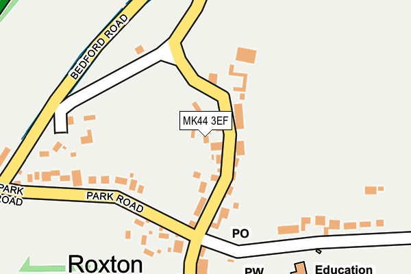 MK44 3EF map - OS OpenMap – Local (Ordnance Survey)