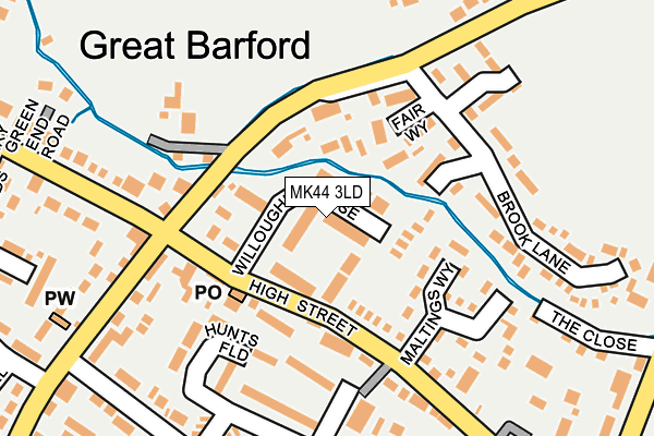MK44 3LD map - OS OpenMap – Local (Ordnance Survey)