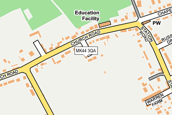 MK44 3QA map - OS OpenMap – Local (Ordnance Survey) MK44 3QA map - OS OpenMap – Local (Ordnance Survey)
