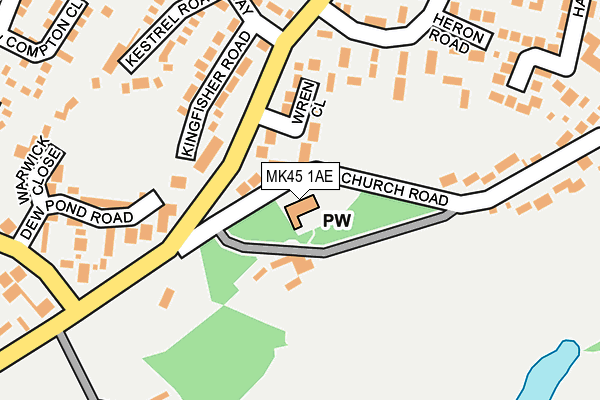 MK45 1AE map - OS OpenMap – Local (Ordnance Survey) MK45 1AE map - OS OpenMap – Local (Ordnance Survey)