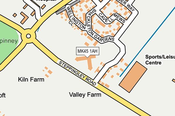 MK45 1AH map - OS OpenMap – Local (Ordnance Survey) MK45 1AH map - OS OpenMap – Local (Ordnance Survey)