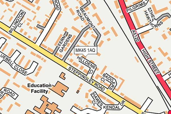MK45 1AQ map - OS OpenMap – Local (Ordnance Survey) MK45 1AQ map - OS OpenMap – Local (Ordnance Survey)
