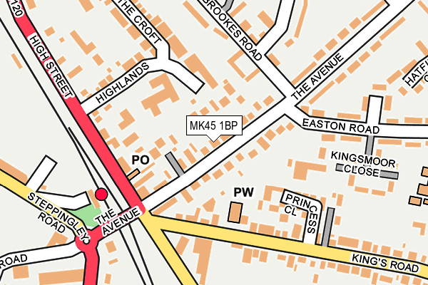 MK45 1BP map - OS OpenMap – Local (Ordnance Survey) MK45 1BP map - OS OpenMap – Local (Ordnance Survey)