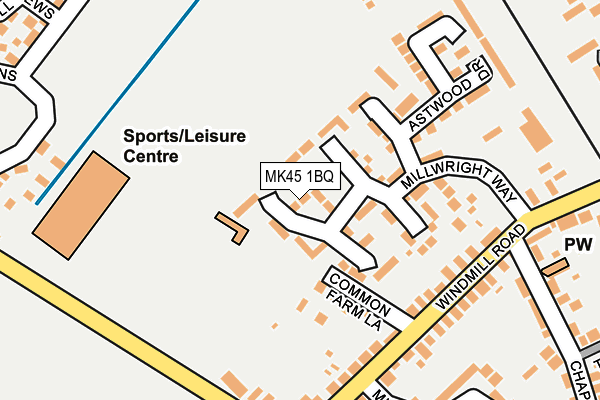 MK45 1BQ map - OS OpenMap – Local (Ordnance Survey) MK45 1BQ map - OS OpenMap – Local (Ordnance Survey)
