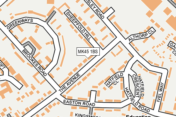 MK45 1BS map - OS OpenMap – Local (Ordnance Survey) MK45 1BS map - OS OpenMap – Local (Ordnance Survey)