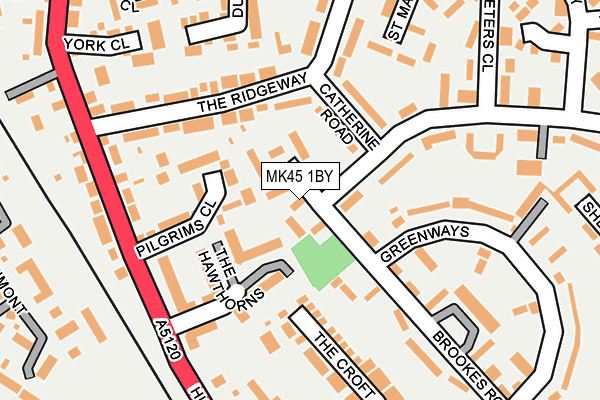 MK45 1BY map - OS OpenMap – Local (Ordnance Survey) MK45 1BY map - OS OpenMap – Local (Ordnance Survey)