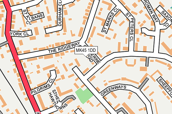 MK45 1DD map - OS OpenMap – Local (Ordnance Survey) MK45 1DD map - OS OpenMap – Local (Ordnance Survey)