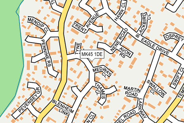 MK45 1DE map - OS OpenMap – Local (Ordnance Survey) MK45 1DE map - OS OpenMap – Local (Ordnance Survey)