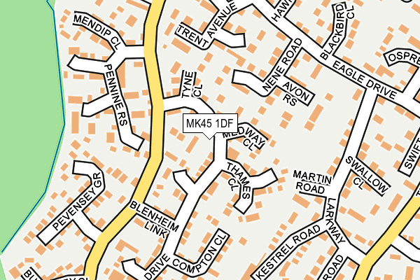 MK45 1DF map - OS OpenMap – Local (Ordnance Survey) MK45 1DF map - OS OpenMap – Local (Ordnance Survey)