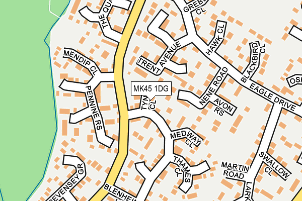 MK45 1DG map - OS OpenMap – Local (Ordnance Survey) MK45 1DG map - OS OpenMap – Local (Ordnance Survey)