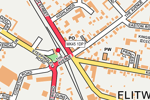 MK45 1DP map - OS OpenMap – Local (Ordnance Survey) MK45 1DP map - OS OpenMap – Local (Ordnance Survey)