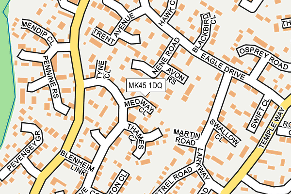 MK45 1DQ map - OS OpenMap – Local (Ordnance Survey) MK45 1DQ map - OS OpenMap – Local (Ordnance Survey)