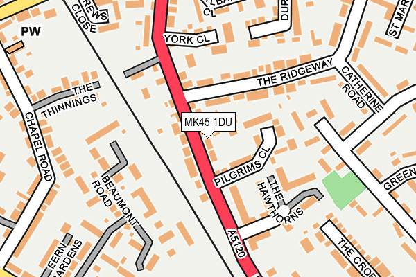 MK45 1DU map - OS OpenMap – Local (Ordnance Survey) MK45 1DU map - OS OpenMap – Local (Ordnance Survey)