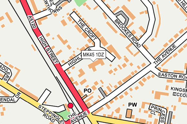 MK45 1DZ map - OS OpenMap – Local (Ordnance Survey) MK45 1DZ map - OS OpenMap – Local (Ordnance Survey)