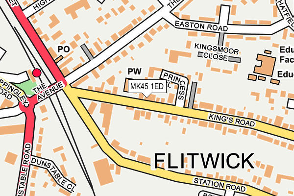 MK45 1ED map - OS OpenMap – Local (Ordnance Survey) MK45 1ED map - OS OpenMap – Local (Ordnance Survey)