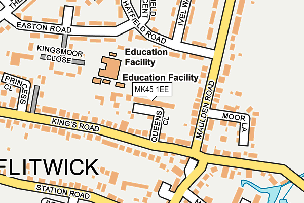 MK45 1EE map - OS OpenMap – Local (Ordnance Survey)