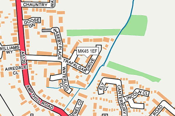 MK45 1EF map - OS OpenMap – Local (Ordnance Survey) MK45 1EF map - OS OpenMap – Local (Ordnance Survey)