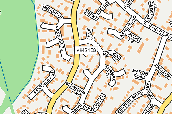 MK45 1EG map - OS OpenMap – Local (Ordnance Survey) MK45 1EG map - OS OpenMap – Local (Ordnance Survey)