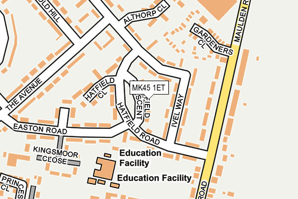 MK45 1ET map - OS OpenMap – Local (Ordnance Survey) MK45 1ET map - OS OpenMap – Local (Ordnance Survey)