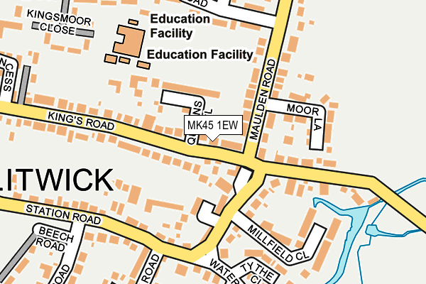 MK45 1EW map - OS OpenMap – Local (Ordnance Survey) MK45 1EW map - OS OpenMap – Local (Ordnance Survey)