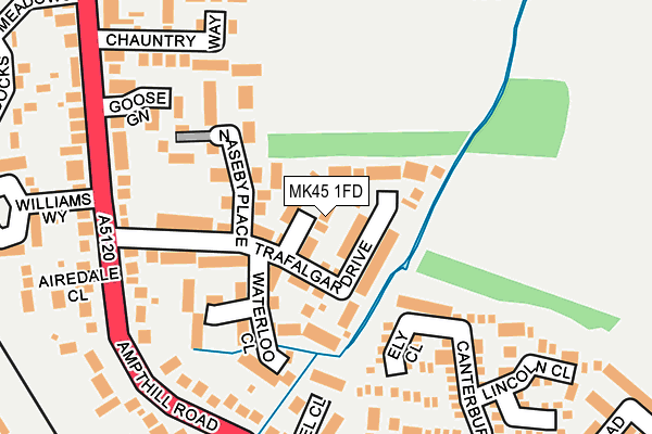 MK45 1FD map - OS OpenMap – Local (Ordnance Survey) MK45 1FD map - OS OpenMap – Local (Ordnance Survey)