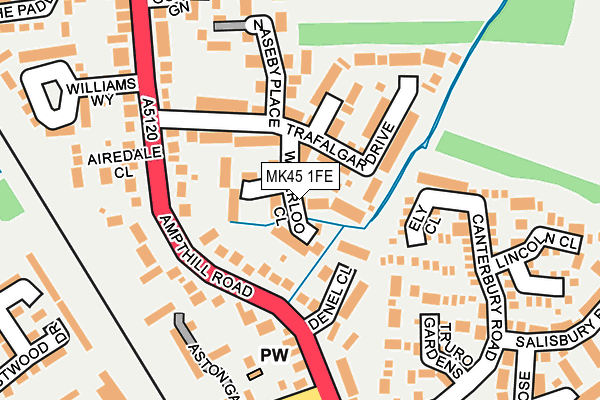 MK45 1FE map - OS OpenMap – Local (Ordnance Survey) MK45 1FE map - OS OpenMap – Local (Ordnance Survey)