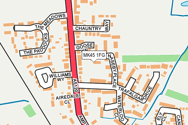 MK45 1FG map - OS OpenMap – Local (Ordnance Survey) MK45 1FG map - OS OpenMap – Local (Ordnance Survey)