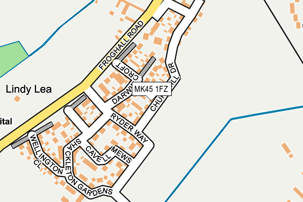 MK45 1FZ map - OS OpenMap – Local (Ordnance Survey) MK45 1FZ map - OS OpenMap – Local (Ordnance Survey)